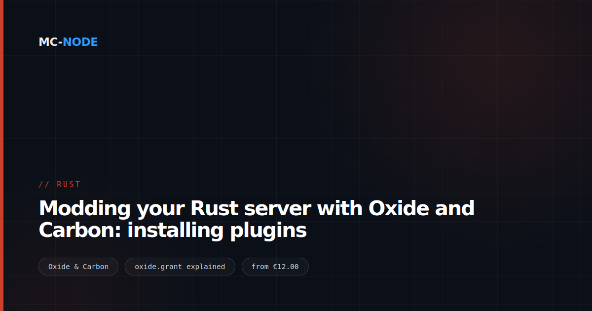 Modding your Rust server with Oxide and Carbon: installing plugins
