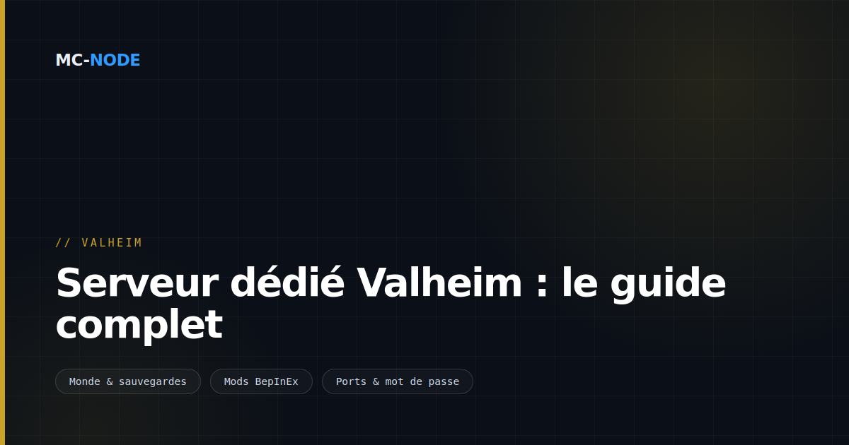 Serveur dédié Valheim : le guide complet
