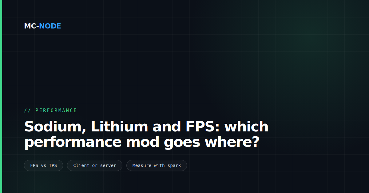 Sodium, Lithium and FPS: which performance mod goes where?