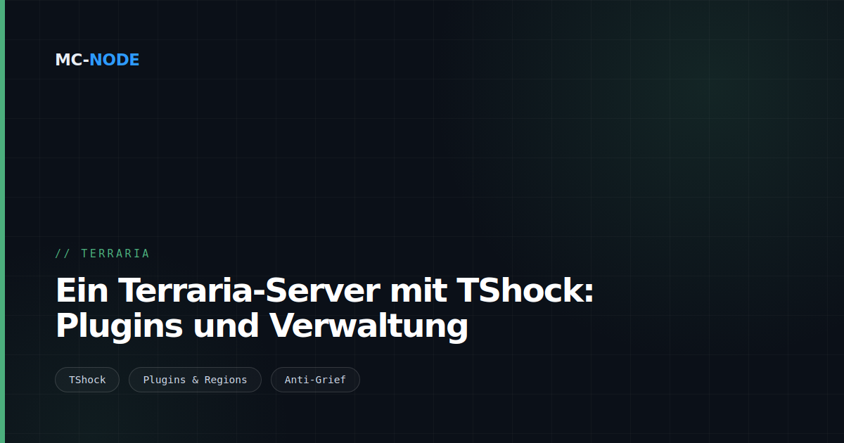 Ein Terraria-Server mit TShock: Plugins und Verwaltung
