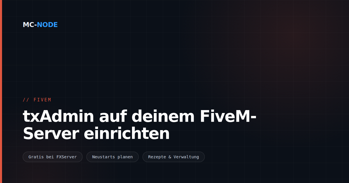 txAdmin auf deinem FiveM-Server einrichten