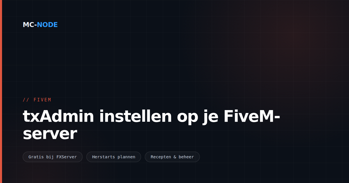 txAdmin instellen op je FiveM-server