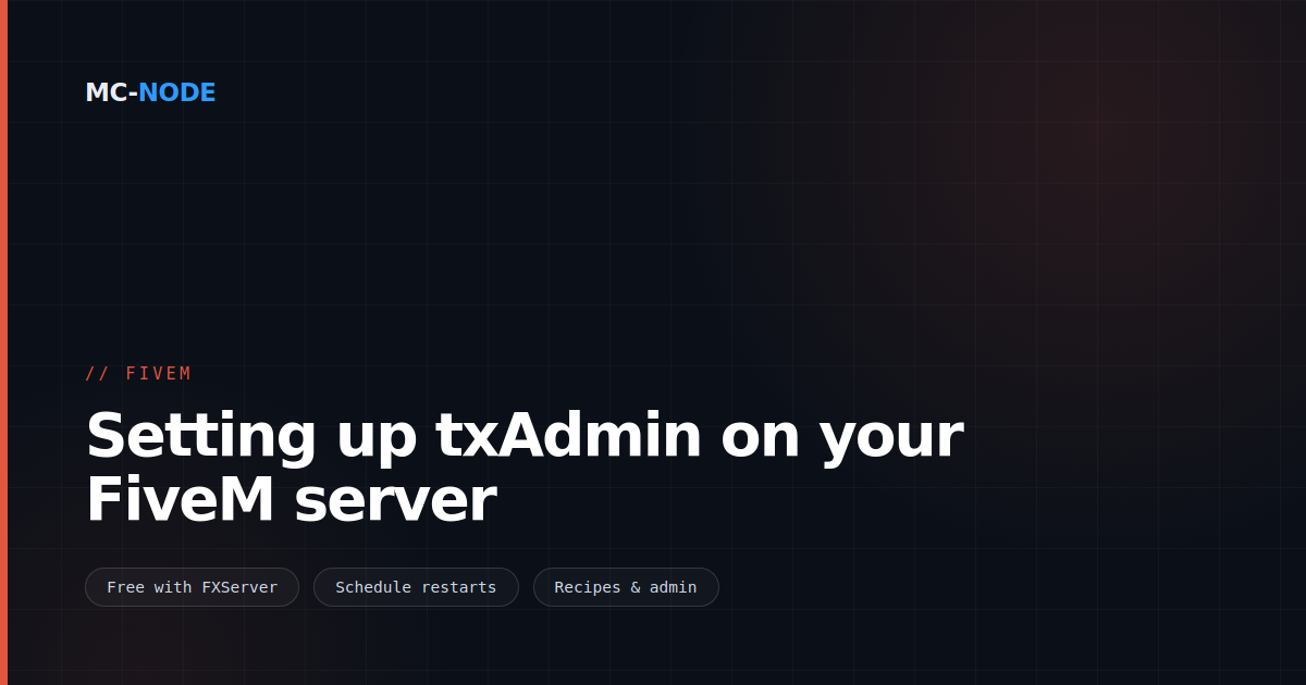 Setting up txAdmin on your FiveM server