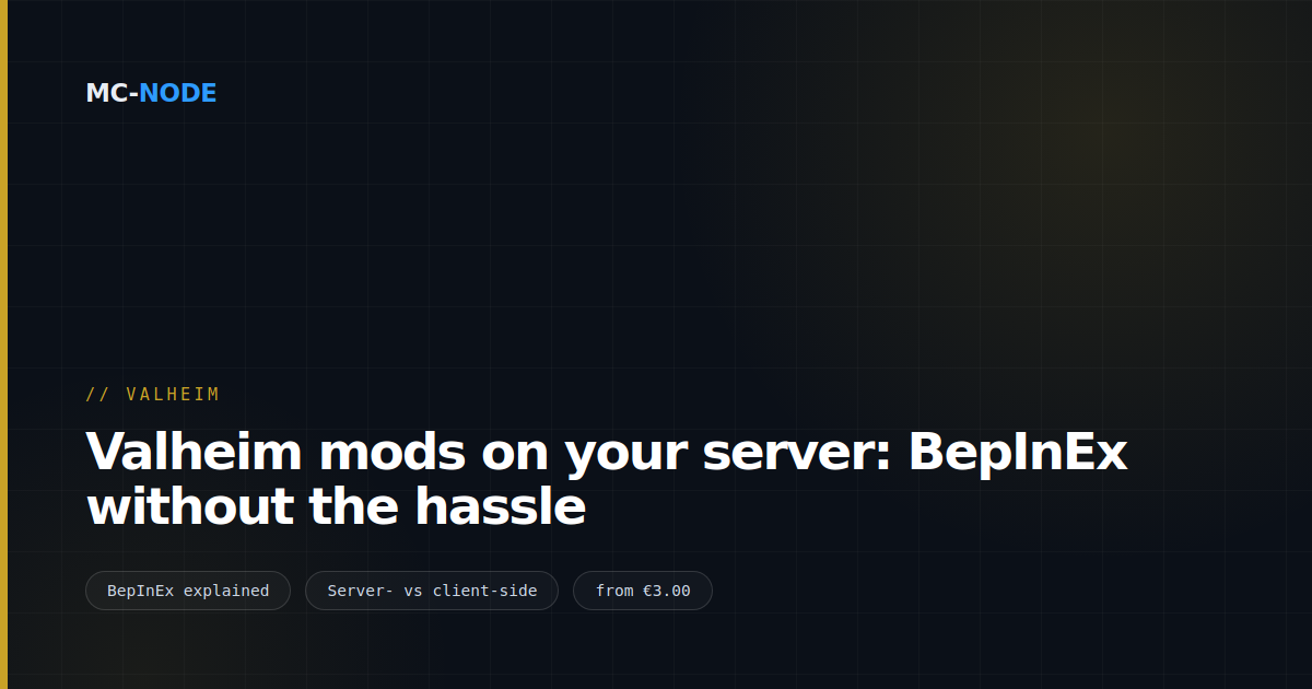 Valheim mods on your server: BepInEx without the hassle