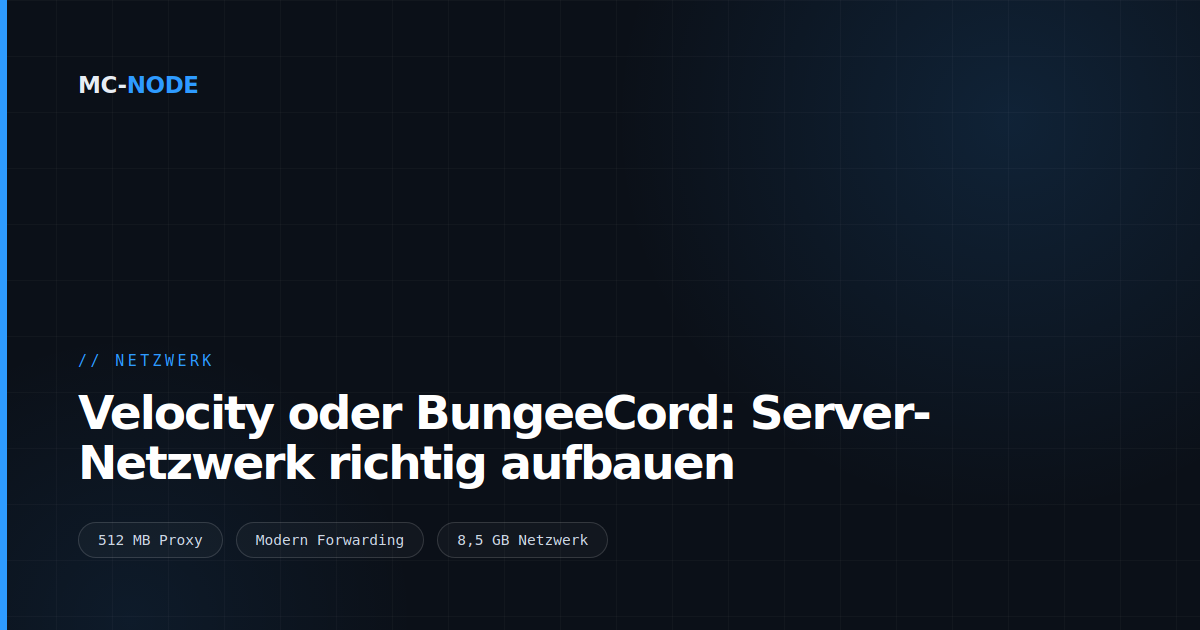 Velocity oder BungeeCord: Server-Netzwerk richtig aufbauen