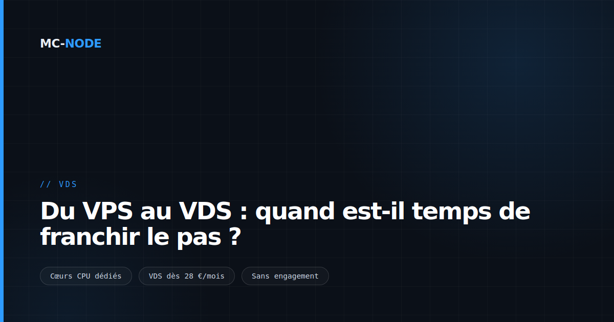 Du VPS au VDS : quand est-il temps de franchir le pas ?