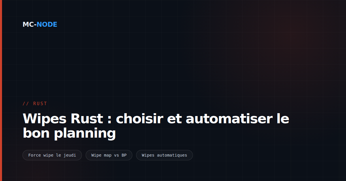 Wipes Rust : choisir et automatiser le bon planning