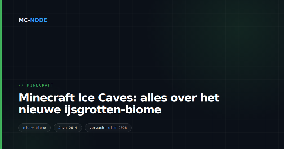 Minecraft Ice Caves: alles over het nieuwe ijsgrotten-biome