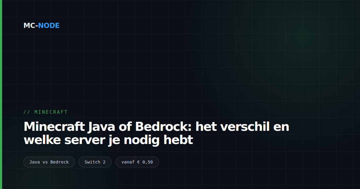 Minecraft Java of Bedrock: het verschil en welke server je nodig hebt
