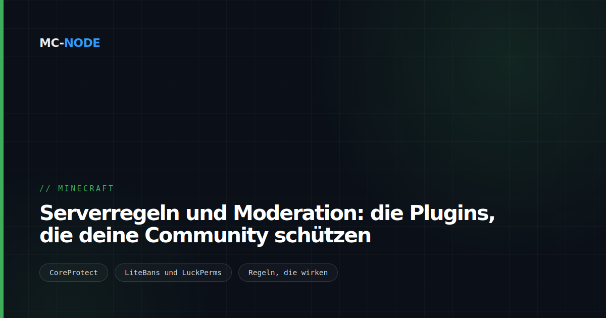Serverregeln und Moderation: die Plugins, die deine Community schützen