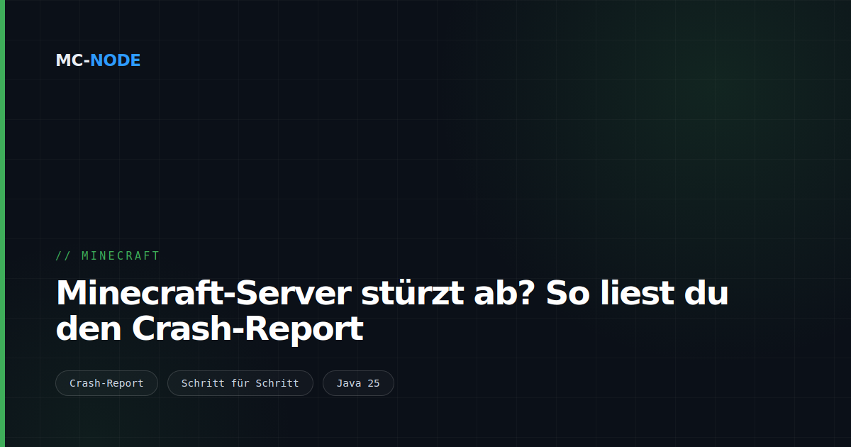 Minecraft-Server stürzt ab? So liest du den Crash-Report
