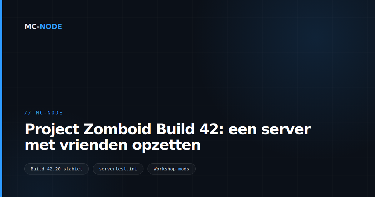Project Zomboid Build 42: een server met vrienden opzetten