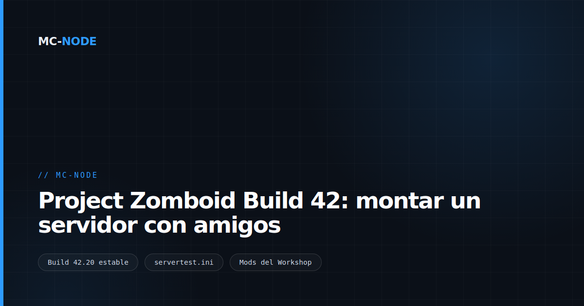 Project Zomboid Build 42: montar un servidor con amigos