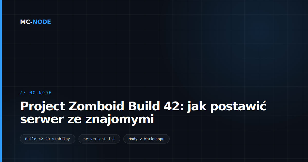Project Zomboid Build 42: jak postawić serwer ze znajomymi