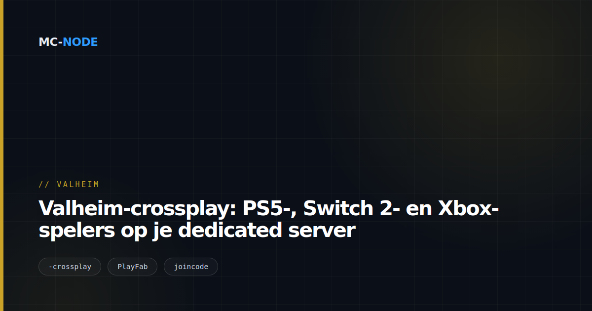 Valheim-crossplay: PS5-, Switch 2- en Xbox-spelers op je dedicated server