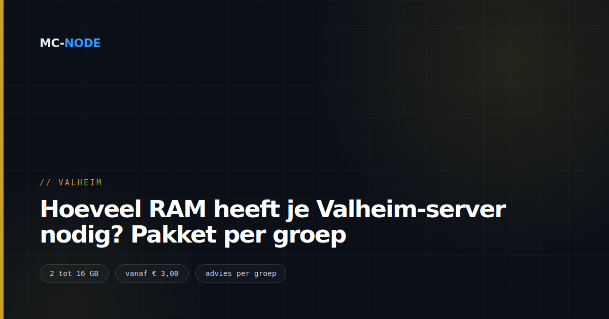 Hoeveel RAM heeft je Valheim-server nodig? Pakket per groep
