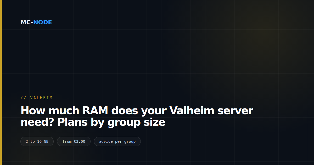How much RAM does your Valheim server need? Plans by group size