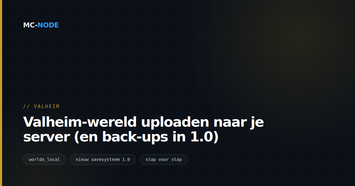 Valheim-wereld uploaden naar je server (en back-ups in 1.0)