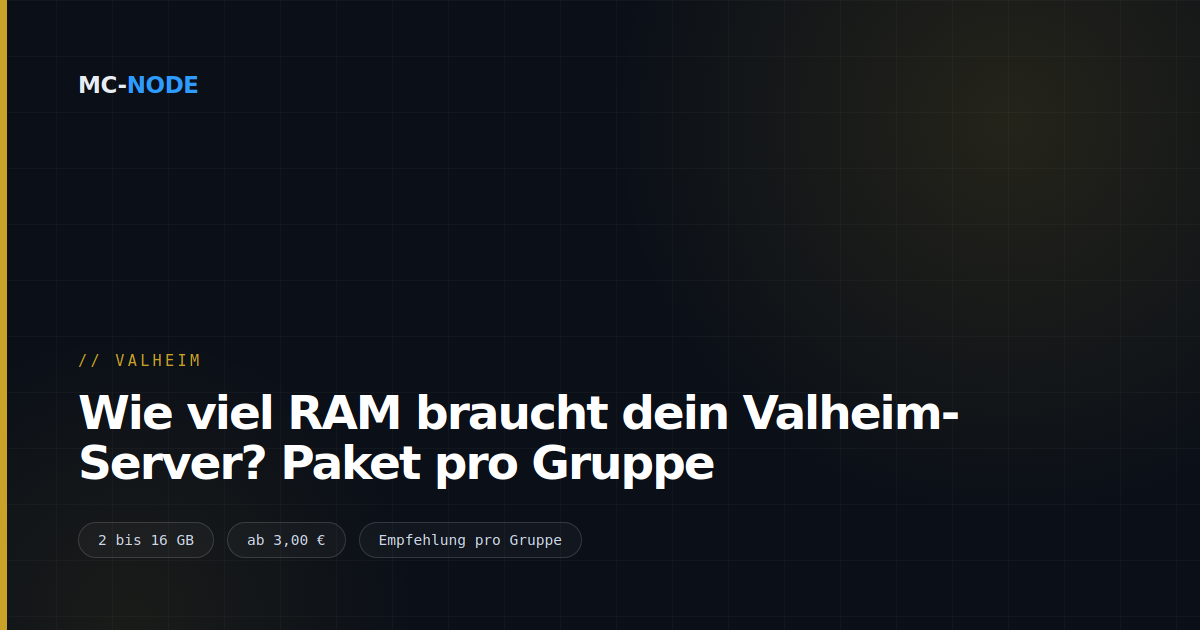 Wie viel RAM braucht dein Valheim-Server? Paket pro Gruppe