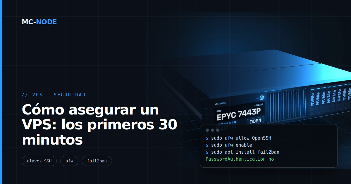 Cómo asegurar un VPS: los primeros 30 minutos