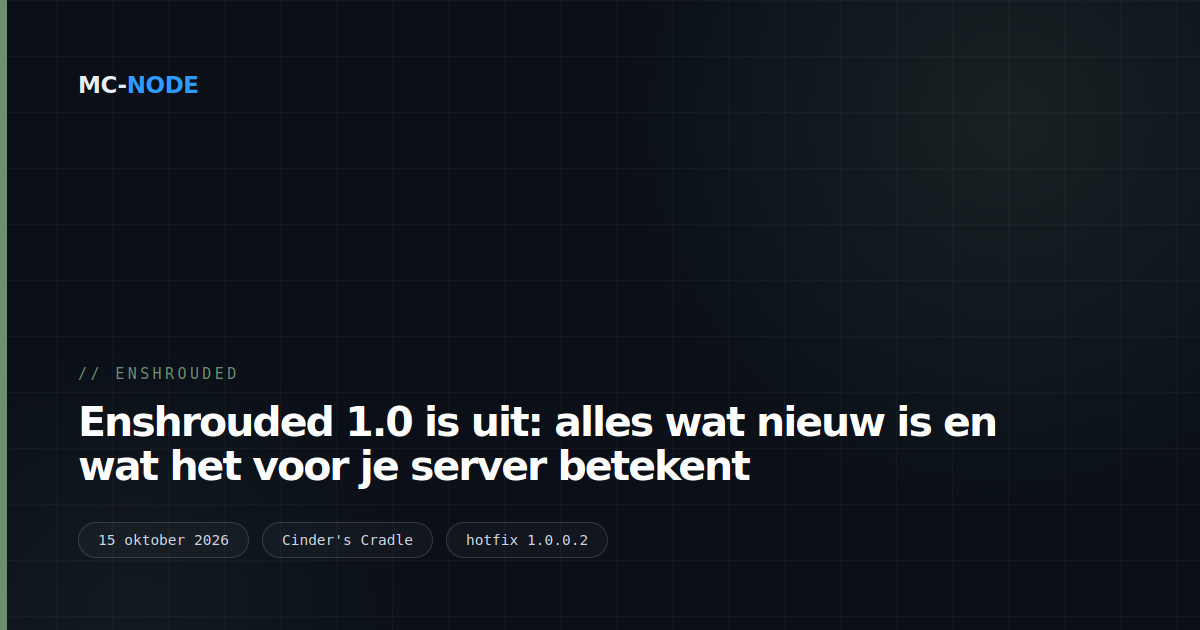 Enshrouded 1.0 is uit: alles wat nieuw is en wat het voor je server betekent