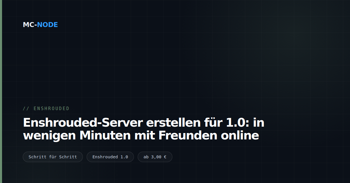Enshrouded-Server erstellen für 1.0: in wenigen Minuten mit Freunden online
