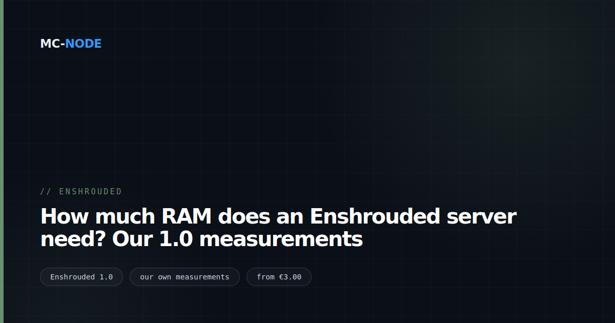 How much RAM does an Enshrouded server need? Our 1.0 measurements