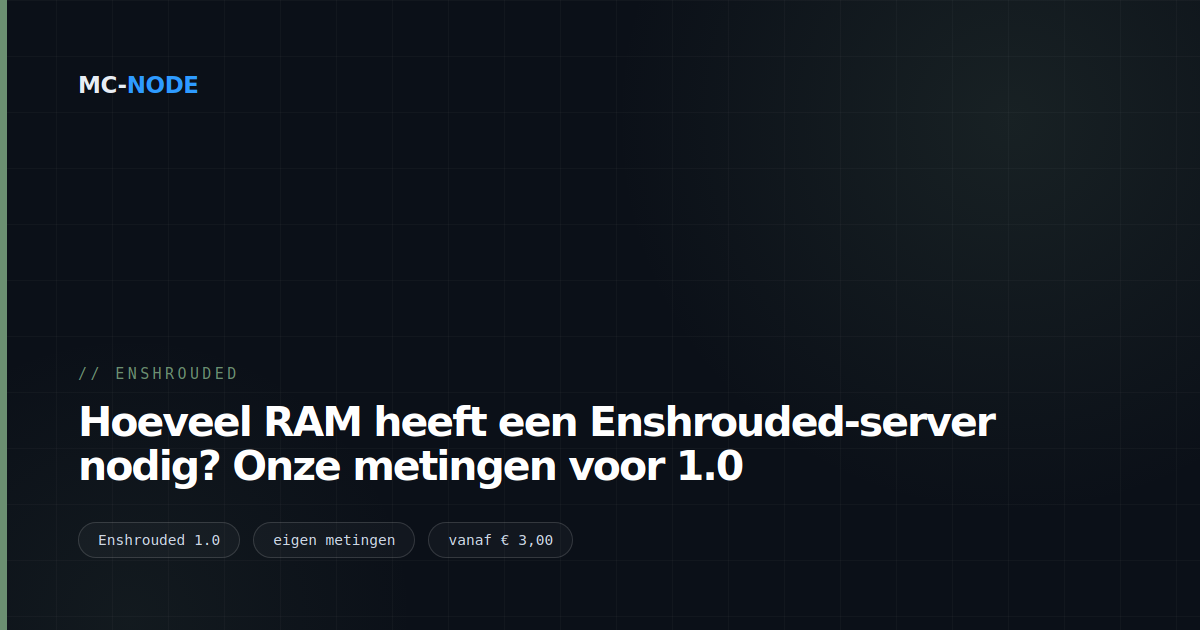 Hoeveel RAM heeft een Enshrouded-server nodig? Onze metingen voor 1.0