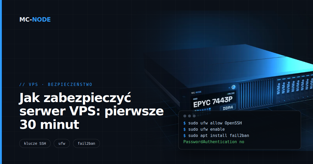 Jak zabezpieczyć serwer VPS: pierwsze 30 minut