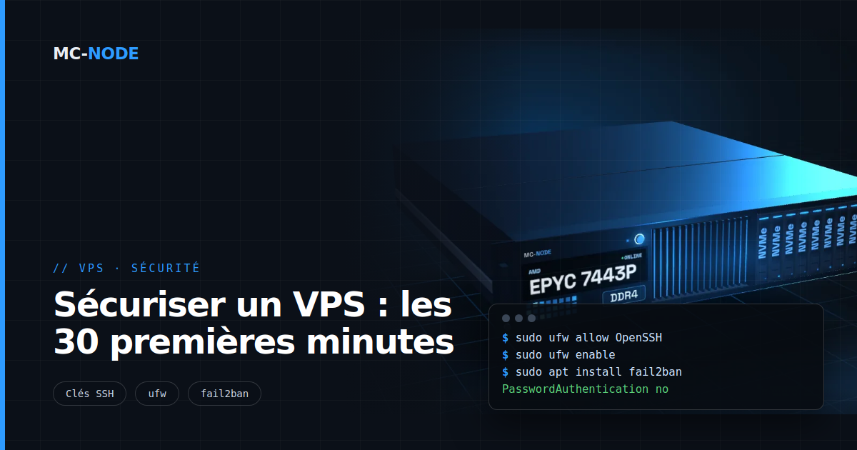 Sécuriser un VPS : les 30 premières minutes