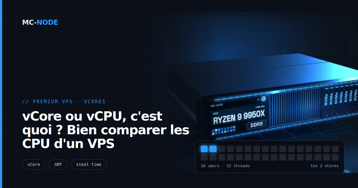 vCore ou vCPU, c'est quoi ? Bien comparer les CPU d'un VPS