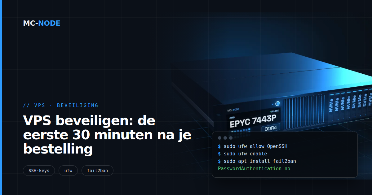 VPS beveiligen: de eerste 30 minuten na je bestelling
