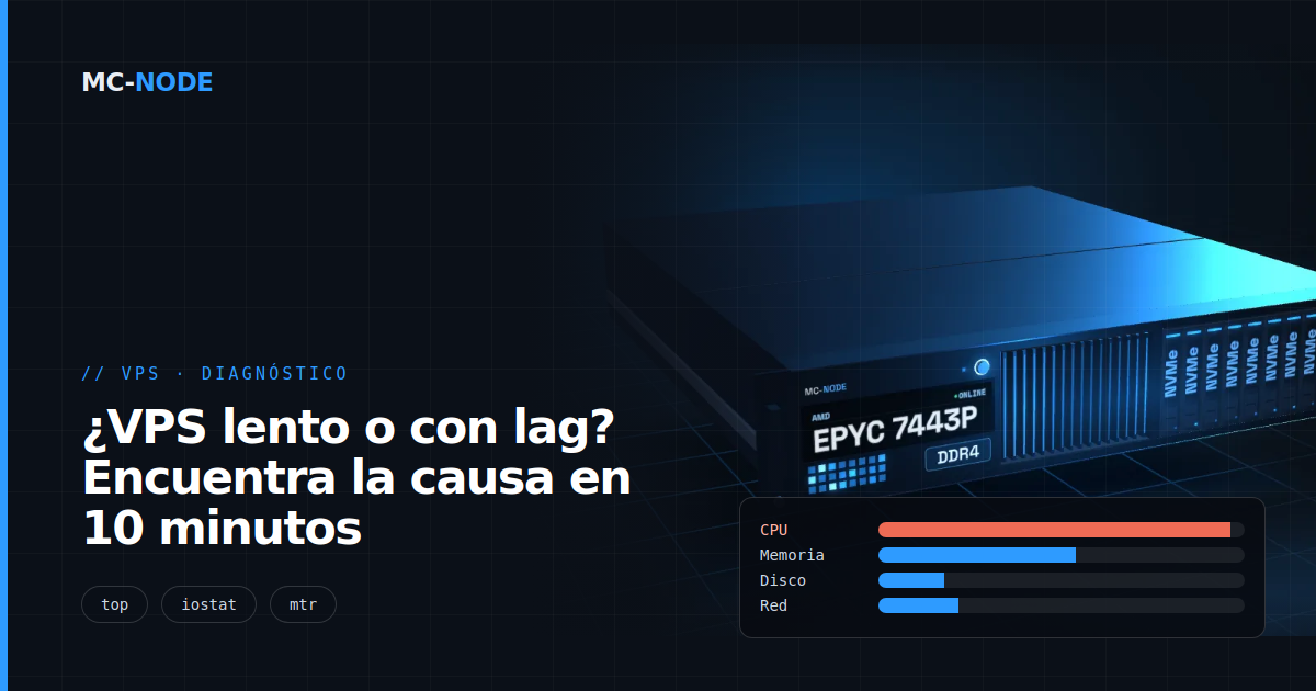 ¿VPS lento o con lag? Encuentra la causa en 10 minutos