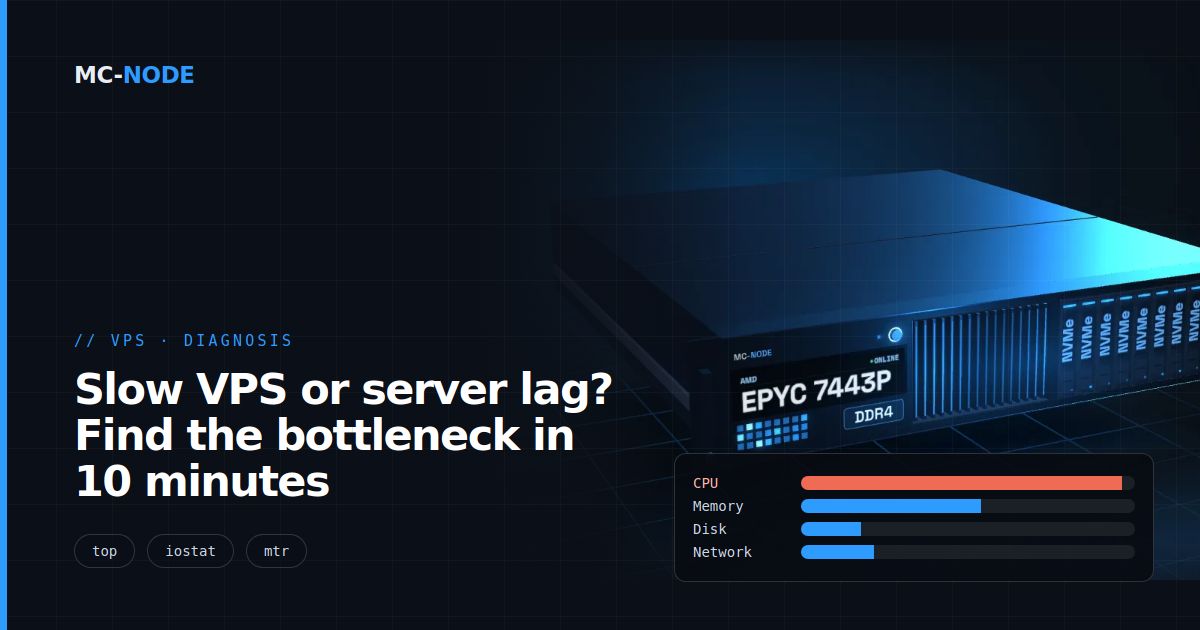 Slow VPS or server lag? Find the bottleneck in 10 minutes