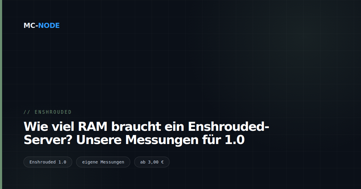 Wie viel RAM braucht ein Enshrouded-Server? Unsere Messungen für 1.0