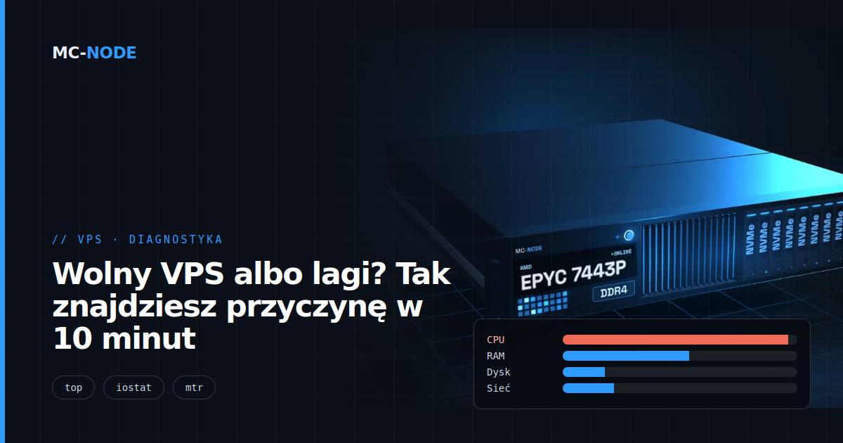 Wolny VPS albo lagi? Tak znajdziesz przyczynę w 10 minut