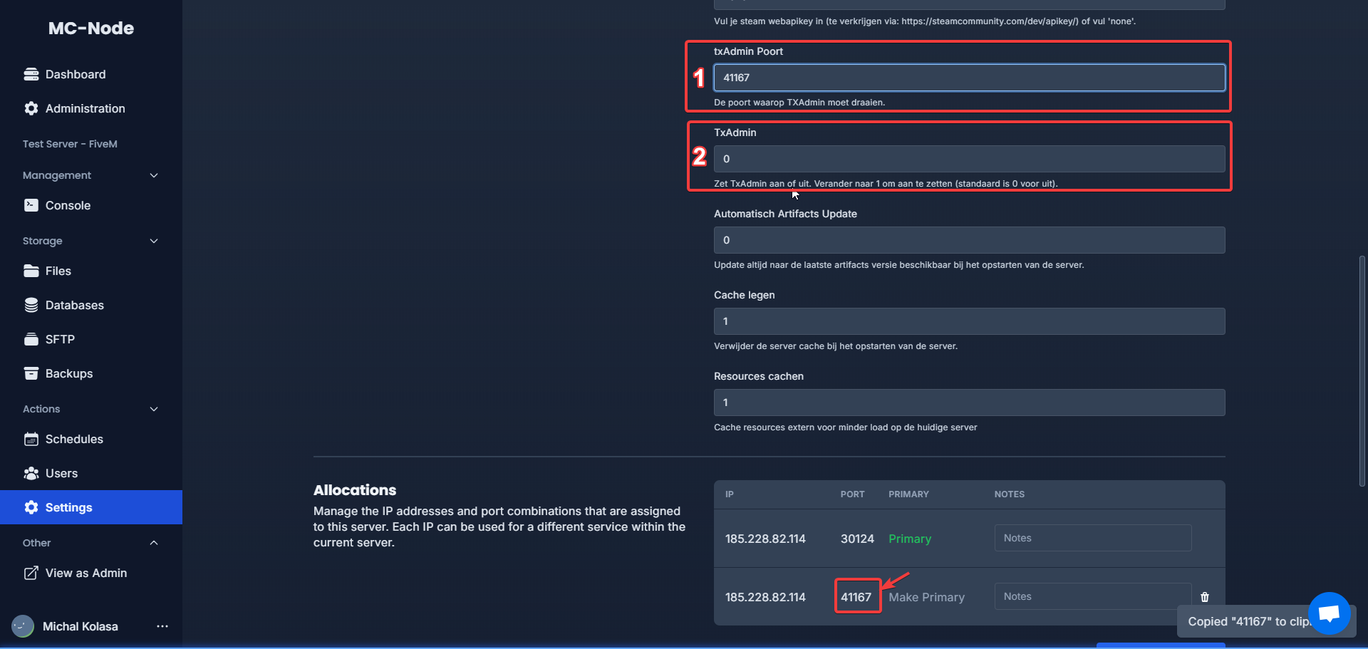 ¿Cómo activo txAdmin?
