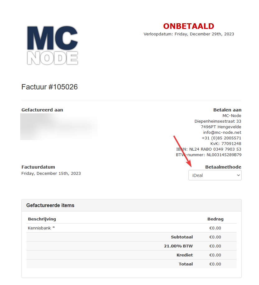 ¿Cómo cambio mi método de pago?