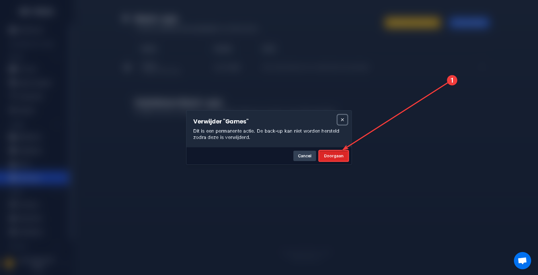 ¿Cómo elimino un backup?
