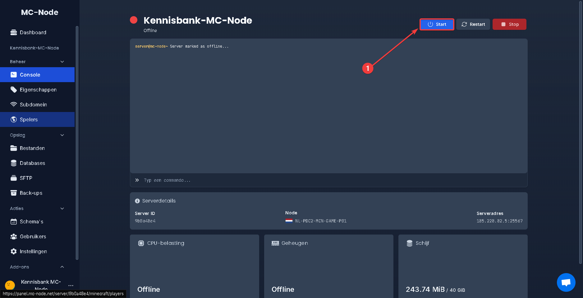 ¿Cómo reseteo mi server?