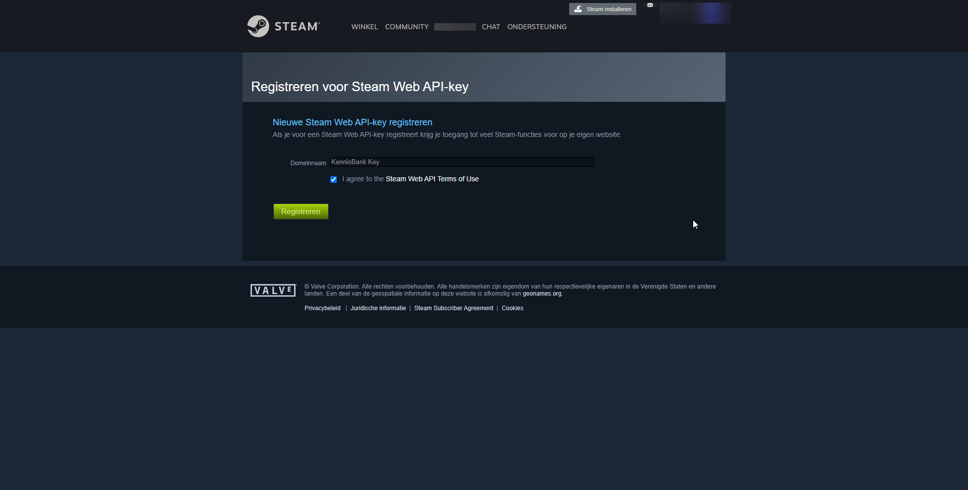 ¿Cómo configuro una Steam Web API key?