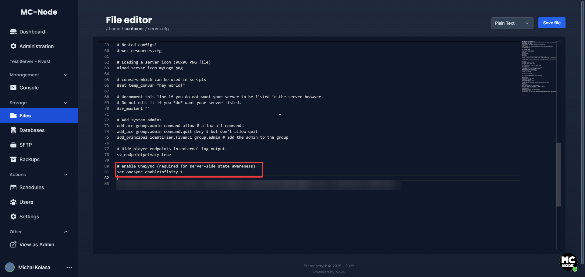 ¿Cómo activar OneSync Infinity?