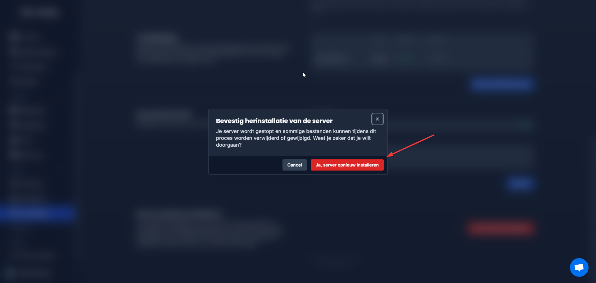 ¿Cómo reinstalar mi servidor?