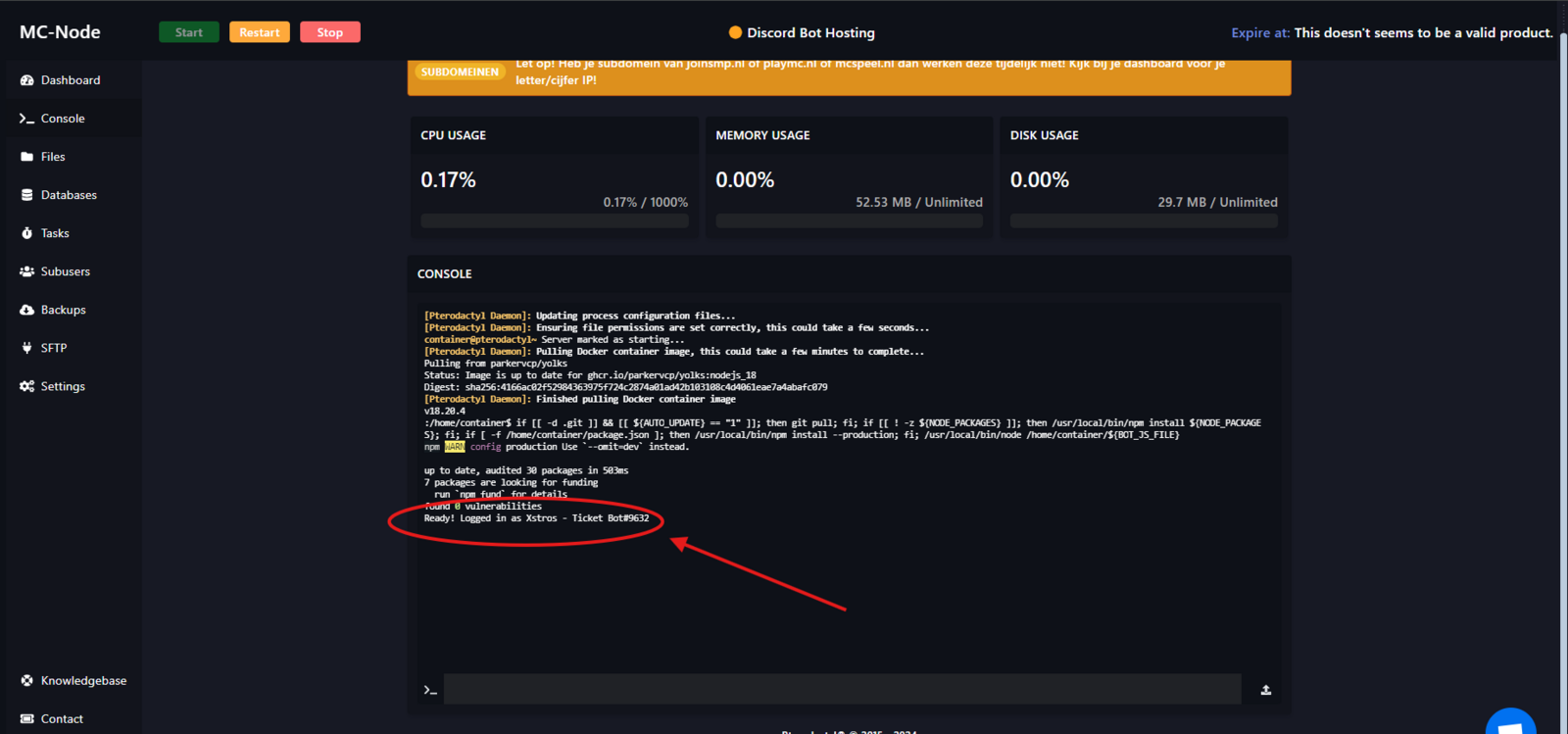 Hoe ga ik te werk met mijn discord bot hosting?