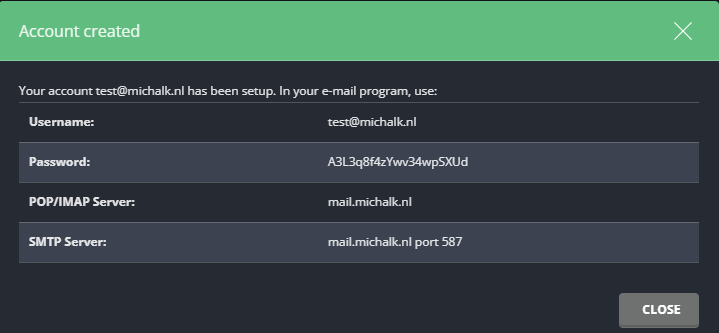Email account creation
