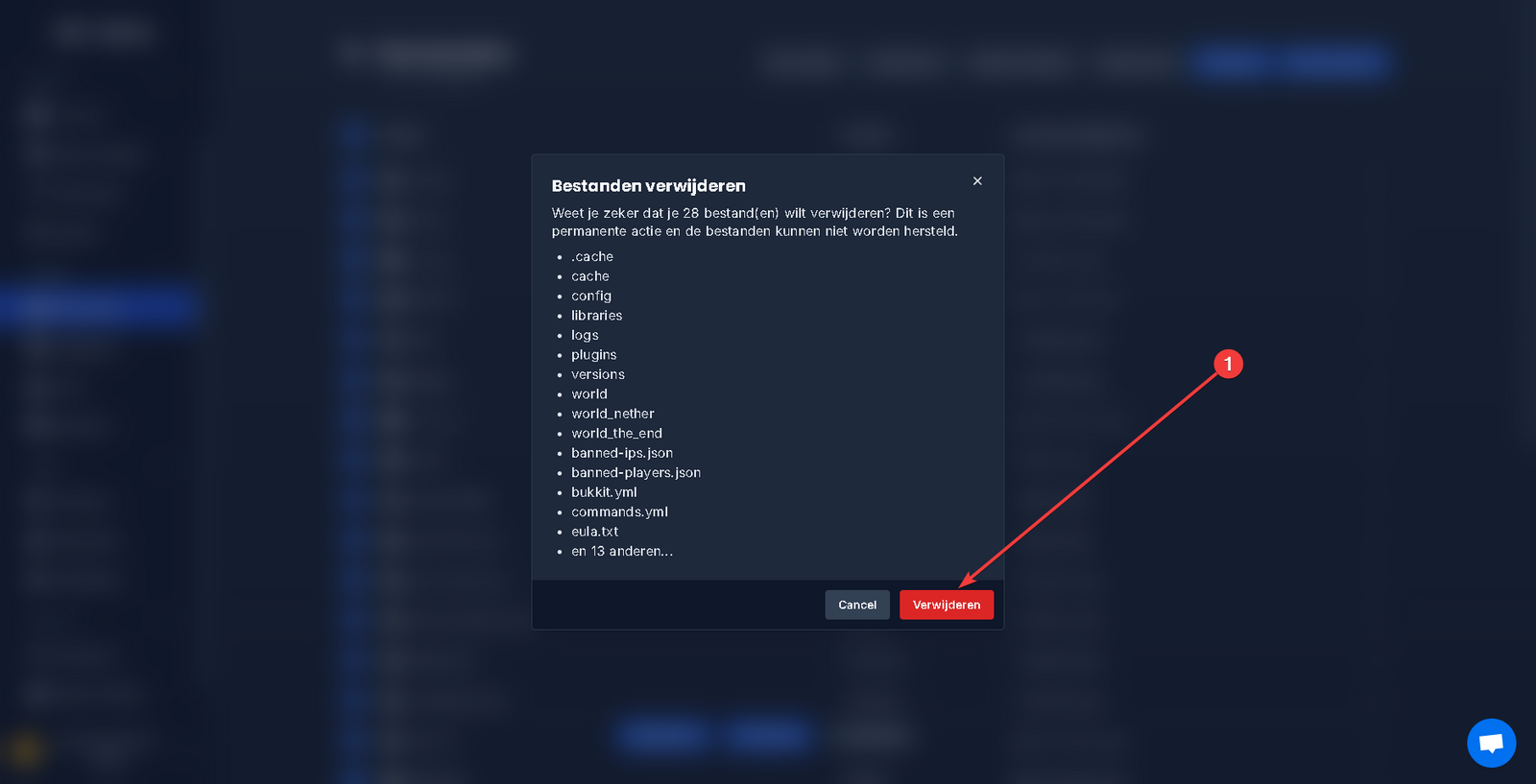 Hoe reset ik mijn server?