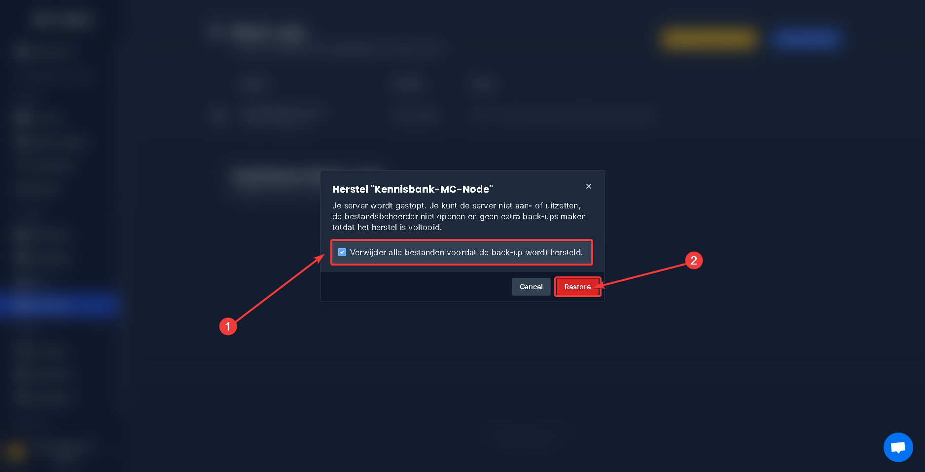 ¿Cómo restauro un backup?