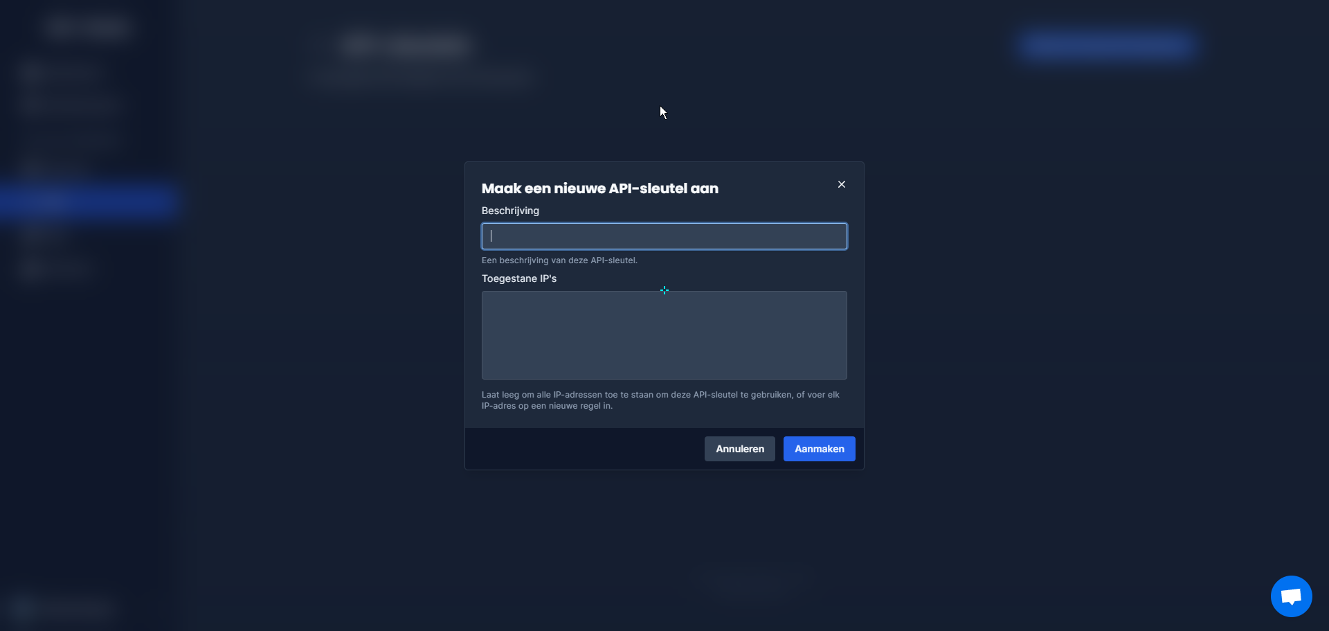 ¿Cómo creo una API key?