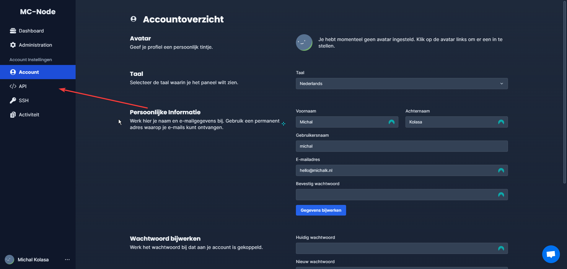 ¿Cómo creo una API key?