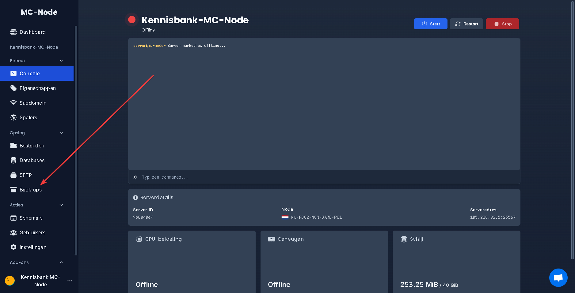 ¿Cómo descargo mi backup?